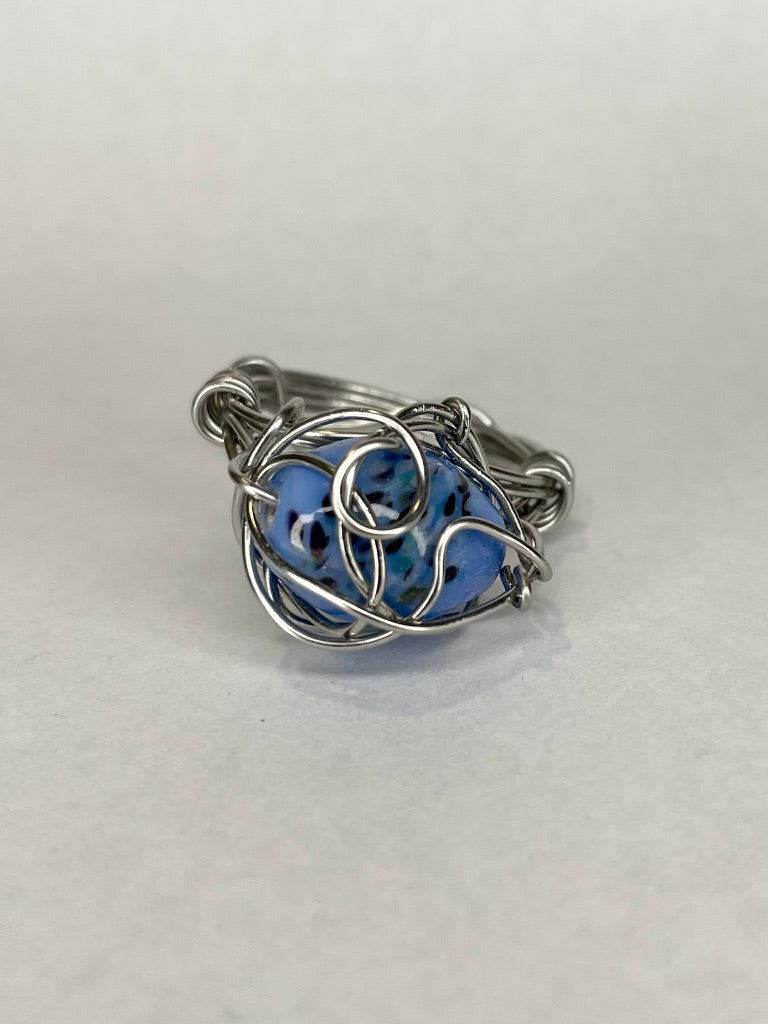 Bleu Marbré Ring