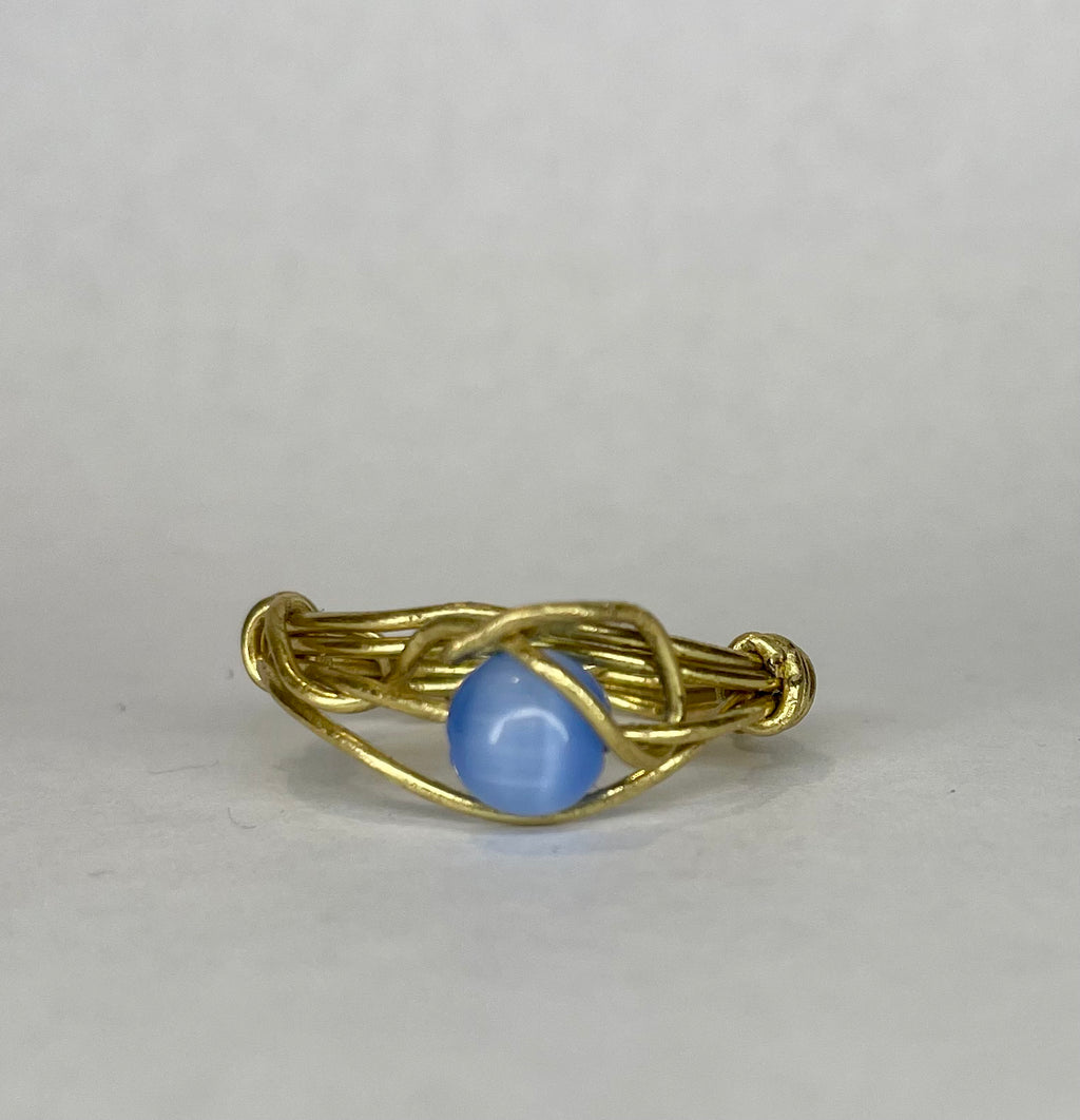 Perle Bleu Ring